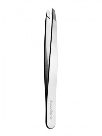 Пинцет для бровей со скошенным краем в классическом дизайне Solomeya Eyebrow tweezer, 1 шт